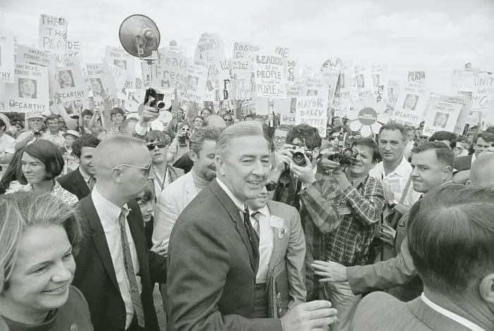 Framed Print : Senator Eugene Mccarthy Campaigns in Chicago Framed Print : Senator Eugene Mccarthy Campaigns in Chicago