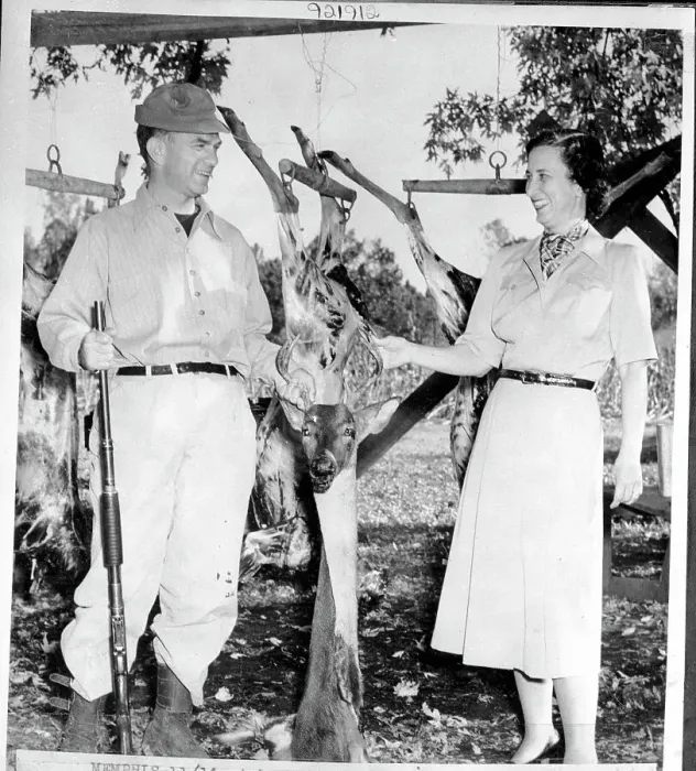Framed Print : Senator Fulbright and His Wife After a Hunting Trip Framed Print : Senator Fulbright and His Wife After a Hunting Trip