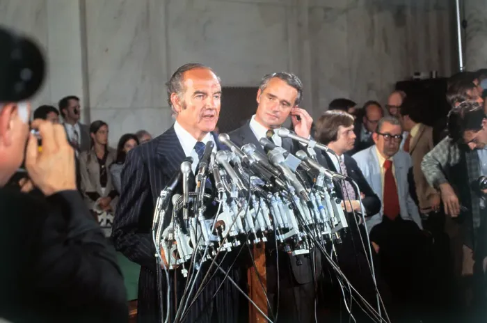Framed Print : Senator George McGovern Speaking at Press Conference Framed Print : Senator George McGovern Speaking at Press Conference