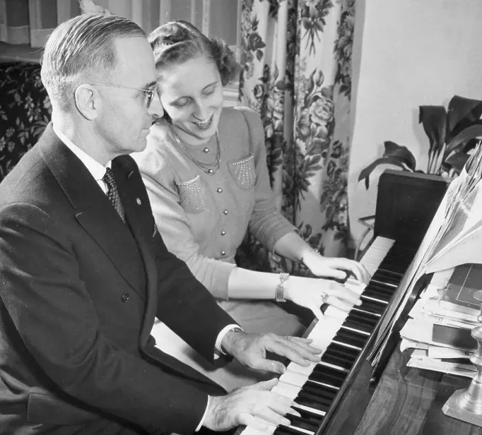 Framed Print : Senator Harry Truman and Daughter Margaret Framed Print : Senator Harry Truman and Daughter Margaret