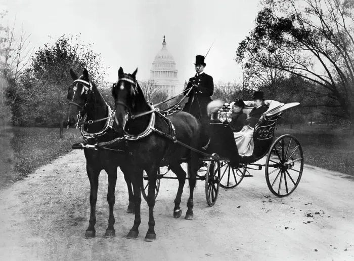 Framed Print : Senator Henderson in Carriage Framed Print : Senator Henderson in Carriage