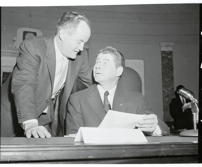 Framed Print : Senator Hubert Humphrey and Orville L. Freeman Framed Print : Senator Hubert Humphrey and Orville L. Freeman
