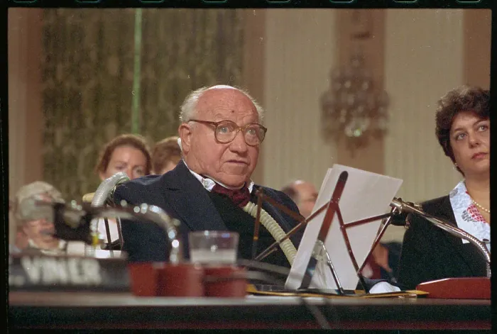 Framed Print : Senator Jacob Javits at House Selection Committee Meeting Framed Print : Senator Jacob Javits at House Selection Committee Meeting