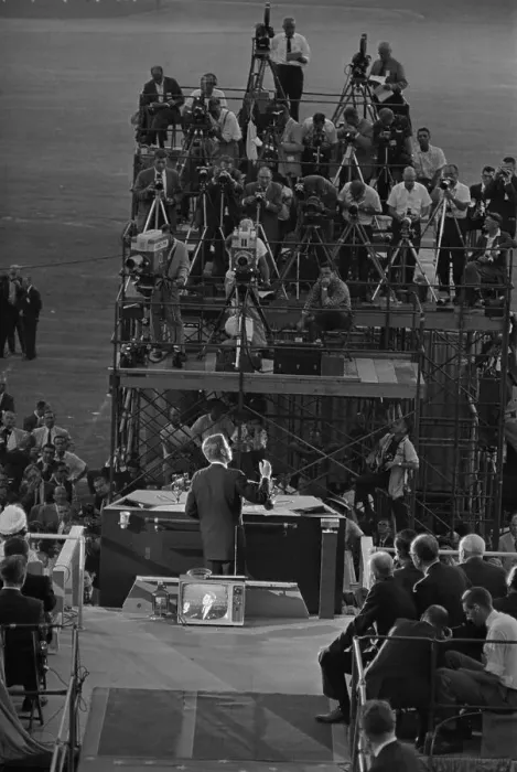 Framed Print : Senator John F. Kennedy Giving Speech Framed Print : Senator John F. Kennedy Giving Speech