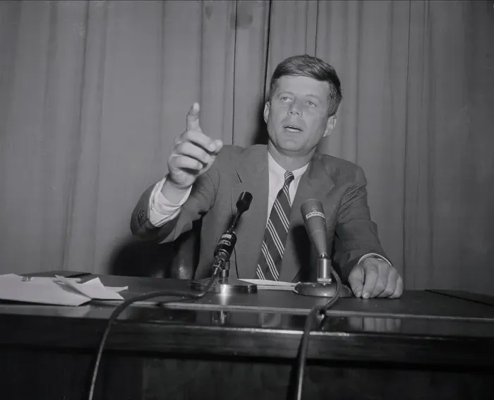 Framed Print : Senator John F. Kennedy Giving Speech