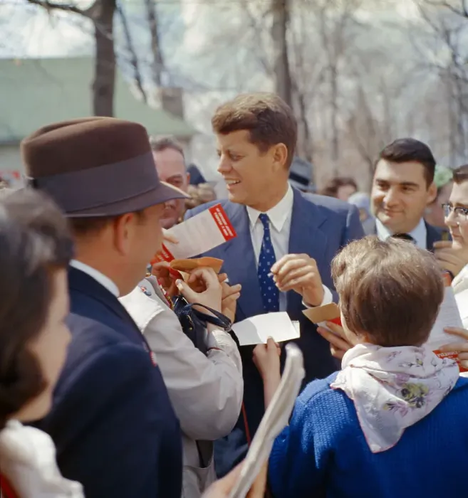 Framed Print : Senator John F. Kennedy Surrounded by His Supporters Framed Print : Senator John F. Kennedy Surrounded by His Supporters