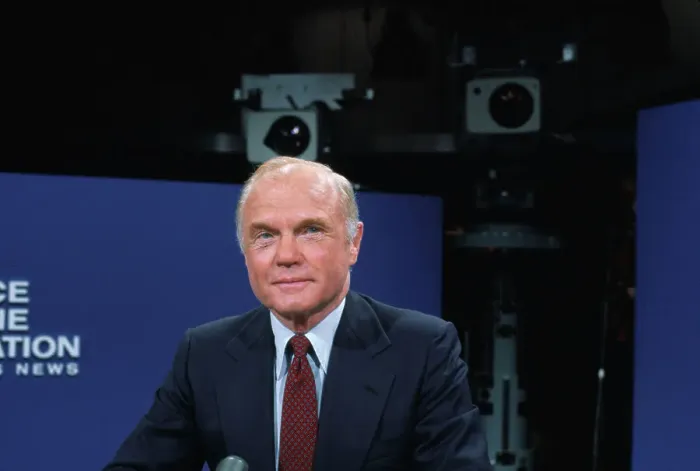  : Senator John Glenn on Television Set