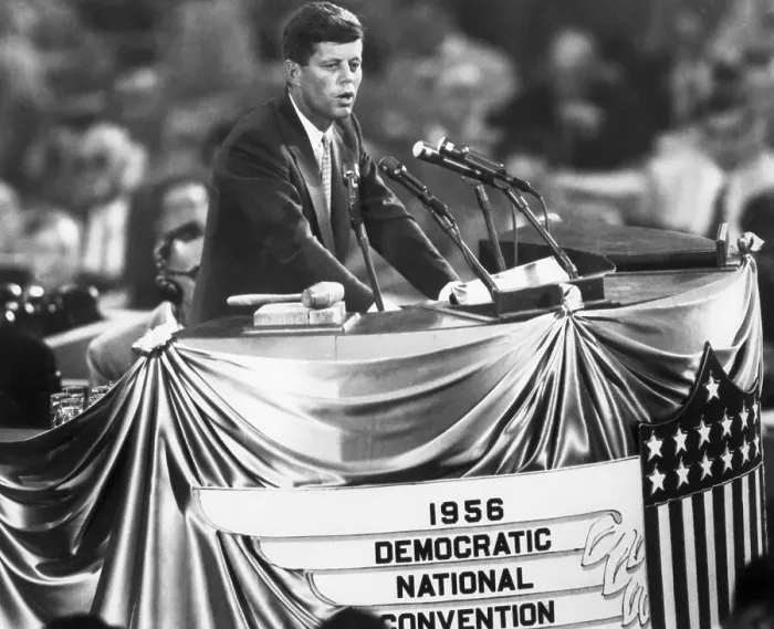 Framed Print : Senator John Kennedy Is On The Rostrum Framed Print : Senator John Kennedy Is On The Rostrum