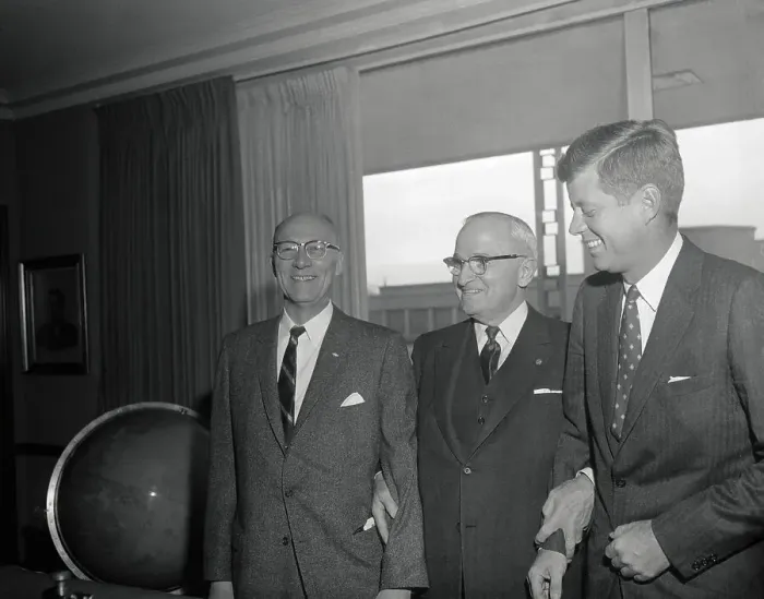 Framed Print : Senator John Kennedy Visiting Truman Library