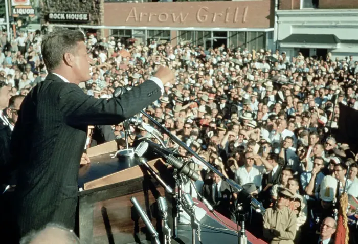 Framed Print : Senator Kennedy Making Campaign Speech Framed Print : Senator Kennedy Making Campaign Speech