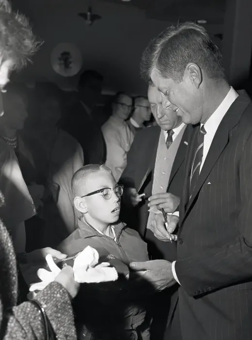 Framed Print : Senator Kennedy Signing Autograph Framed Print : Senator Kennedy Signing Autograph