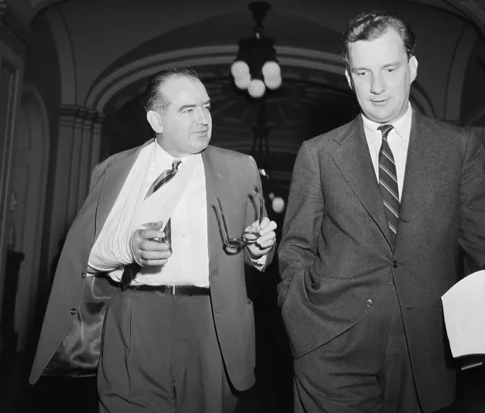 Framed Print : Senator McCarthy with Attorney Edward Williams Framed Print : Senator McCarthy with Attorney Edward Williams