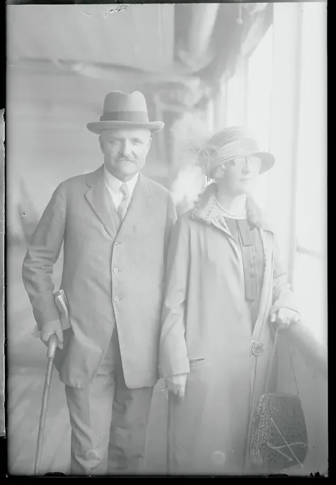 Framed Print : Senator and Mrs. Calder Posing Together Framed Print : Senator and Mrs. Calder Posing Together