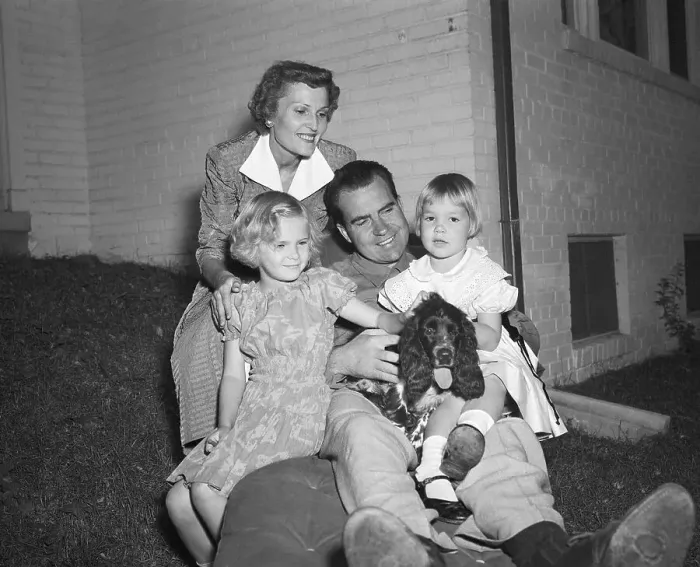 Framed Print : Senator Richard Nixon and Family Relax at Home Framed Print : Senator Richard Nixon and Family Relax at Home