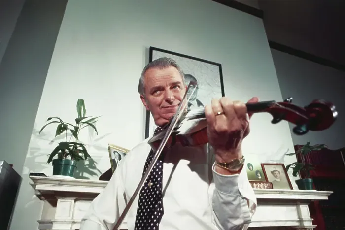Framed Print : Senator Robert Byrd with Violin Framed Print : Senator Robert Byrd with Violin