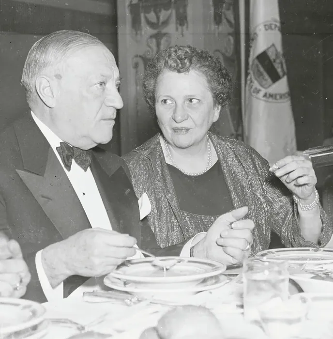 Framed Print : Senator Robert F. Wagner and Frances Perkins Dining at Political Function Framed Print : Senator Robert F. Wagner and Frances Perkins Dining at Political Function