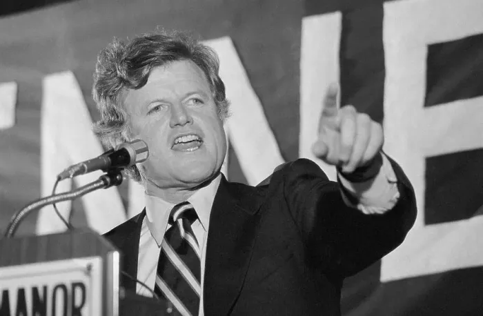 Framed Print : Senator Ted Kennedy Gesturing During Speech Framed Print : Senator Ted Kennedy Gesturing During Speech