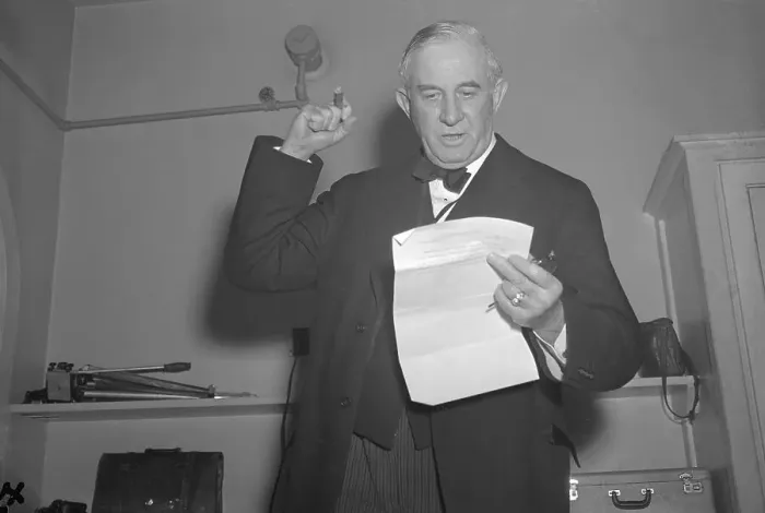 Framed Print : Senator Tom Connally Reading Document