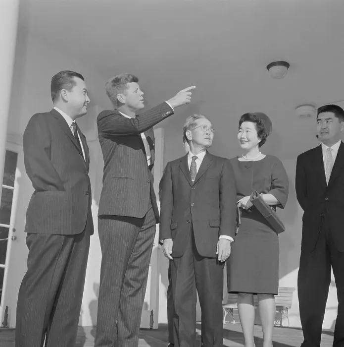 Framed Print : Senator Visiting John Kennedy
