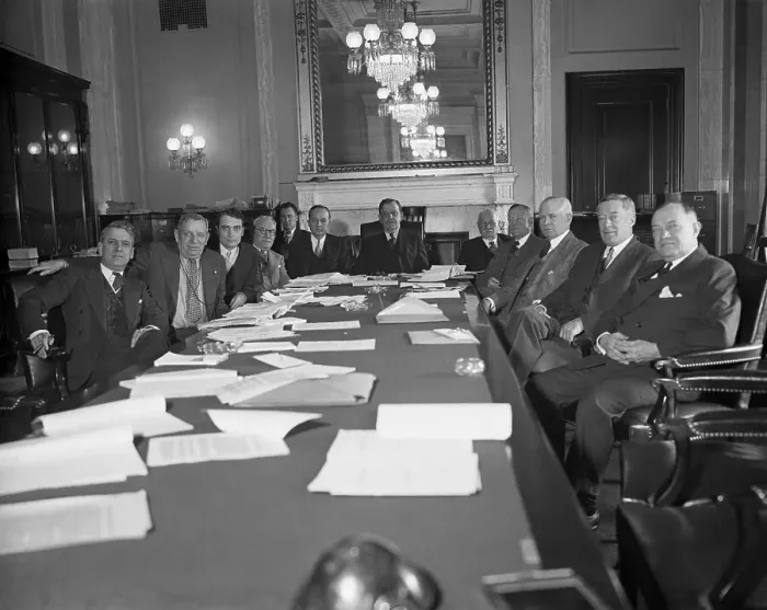 Framed Print : Senators and Congressmen Meeting