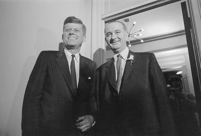 Framed Print : Senators John F. Kennedy and Lyndon B. Johnson Framed Print : Senators John F. Kennedy and Lyndon B. Johnson