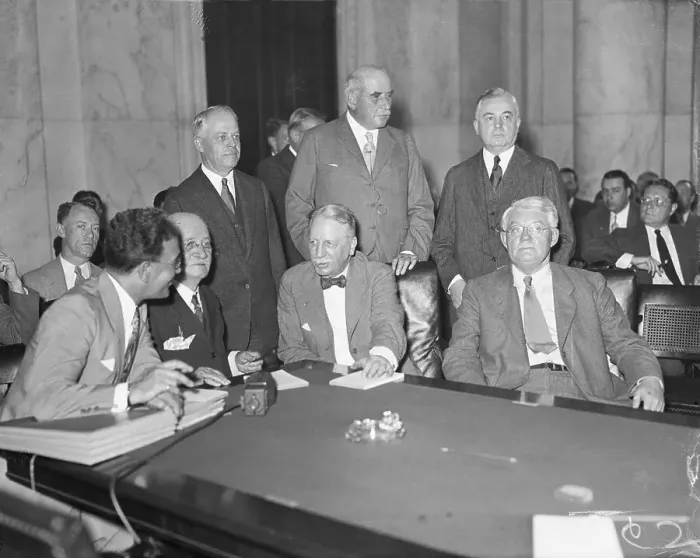 Framed Print : Senators at John Pierpont Morgan Hearing Framed Print : Senators at John Pierpont Morgan Hearing