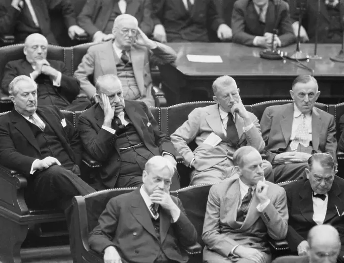 Framed Print : Senators Listening to President Addressing Congress Framed Print : Senators Listening to President Addressing Congress
