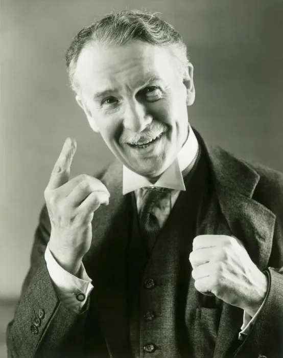 Framed Print : Senior man gesturing, portrait
