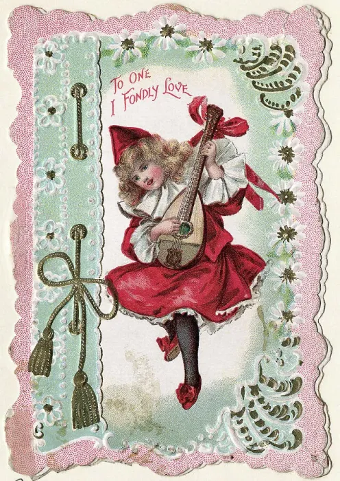 Framed Print : Sentimental Victorian Valentine'S Card