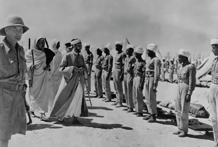 Framed Print : Senussi Leader Inspecting Troops Framed Print : Senussi Leader Inspecting Troops