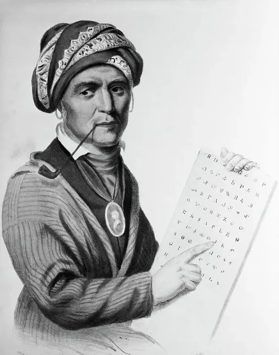 Framed Print : Sequoyah, after a Painting by Charles Bird King Framed Print : Sequoyah, after a Painting by Charles Bird King