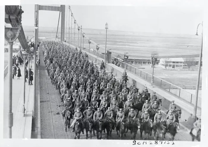 Framed Print : Serb Cavalry Tests Belgrade's New Suspension Bridge Framed Print : Serb Cavalry Tests Belgrade's New Suspension Bridge