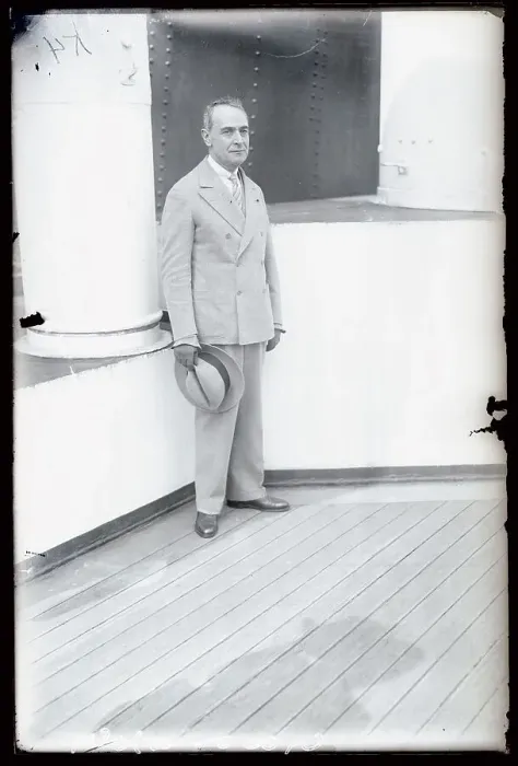 Framed Print : Serge Koussevitzky Standing and Holding His Hat Framed Print : Serge Koussevitzky Standing and Holding His Hat