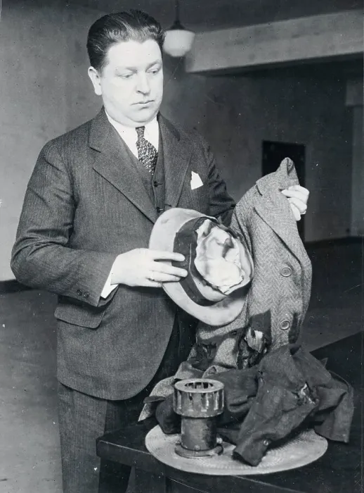 Framed Print : Sergeant Examining Evidence