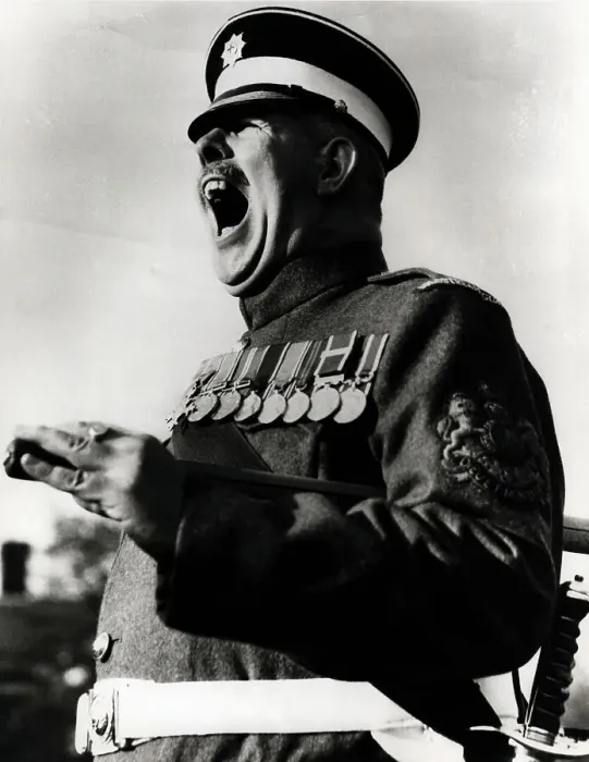 Framed Print : Sergeant Major Screaming at His Troops Framed Print : Sergeant Major Screaming at His Troops