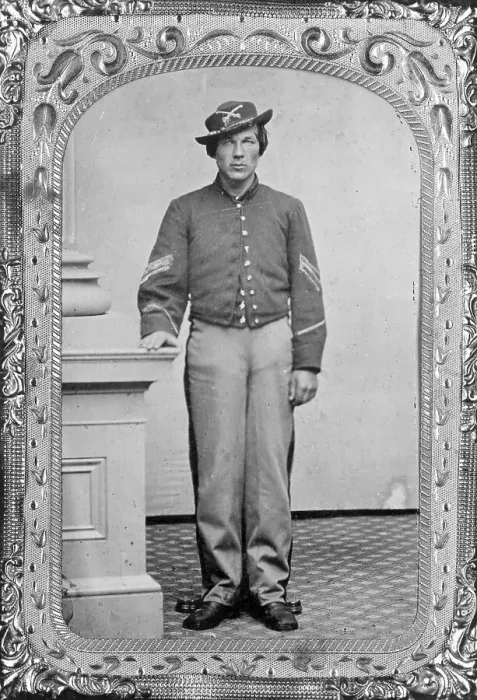 Framed Print : Sergeant Standing; Full Length; Uniform Framed Print : Sergeant Standing; Full Length; Uniform