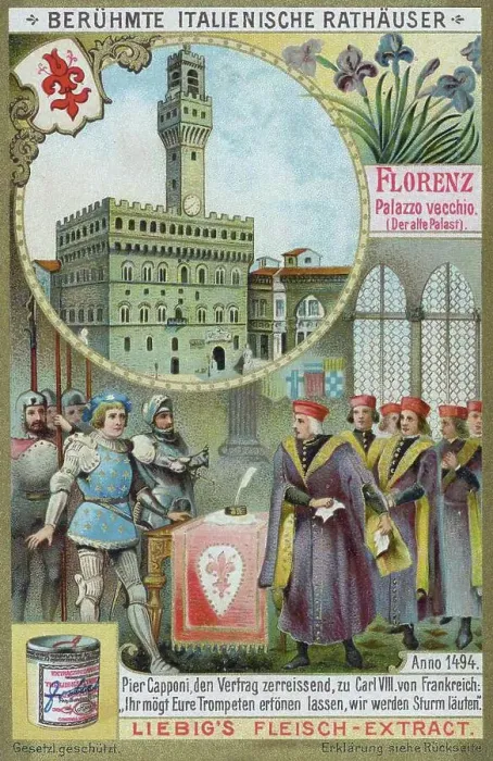Framed Print : Series of famous Italian town halls, Italy, Florence, Palazzo vecchio, 1494, Pier Capponi tears up the treaty to Carl VIII of France, Historic, digitally restored reproduction of a collector's picture from c. 1900, exact date unknown Framed Print : Series of famous Italian town halls, Italy, Florence, Palazzo vecchio, 1494, Pier Capponi tears up the treaty to Carl VIII of France, Historic, digitally restored reproduction of a collector's picture from c. 1900, exact date unknown