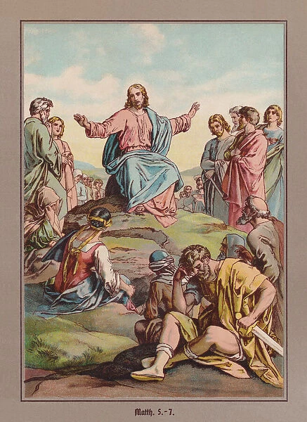 The Sermon on the Mount, chromolithograph, published ca. 1880