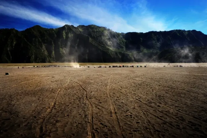 Framed Print : Service at foot of MT. Bromo, Indonesia Framed Print : Service at foot of MT. Bromo, Indonesia