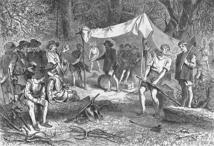 Framed Print : Settlers Gathering Wood Framed Print : Settlers Gathering Wood