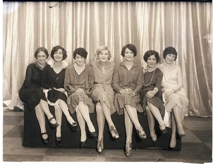 Framed Print : Seven Miss Broadway Contestants Framed Print : Seven Miss Broadway Contestants