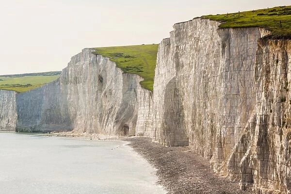 Seven Sisters chalk cliffs, Seaford, Sussex, England, United Kingdom