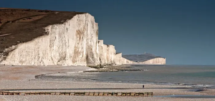 Framed Print : Seven Sisters Cliifs seen across Cuckmere Haven beach Framed Print : Seven Sisters Cliifs seen across Cuckmere Haven beach