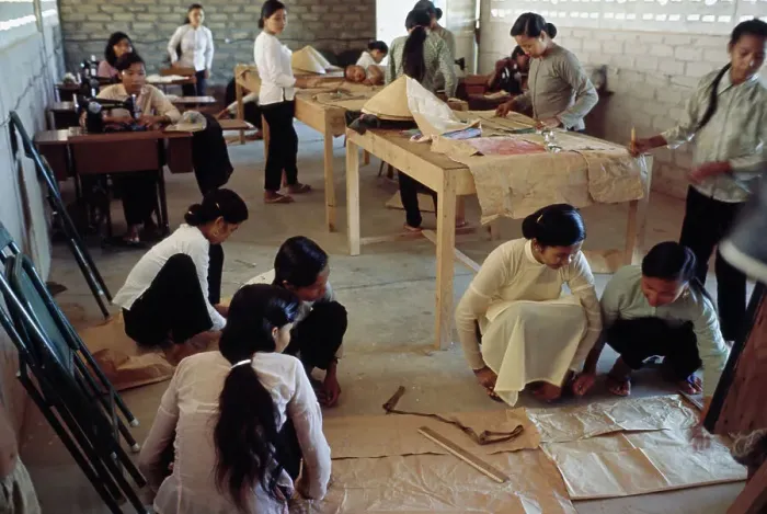 Framed Print : Sewing Class Framed Print : Sewing Class