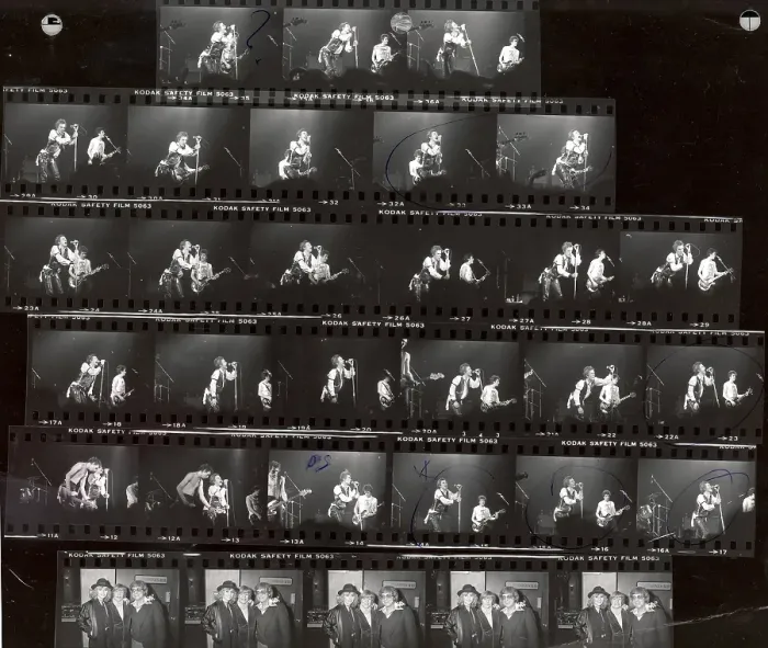 Framed Print : Sex Pistols Last Concert Proof Sheet