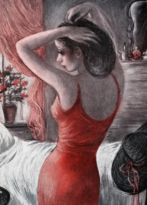 Framed Print : Sexy Woman in A Red Dress Framed Print : Sexy Woman in A Red Dress
