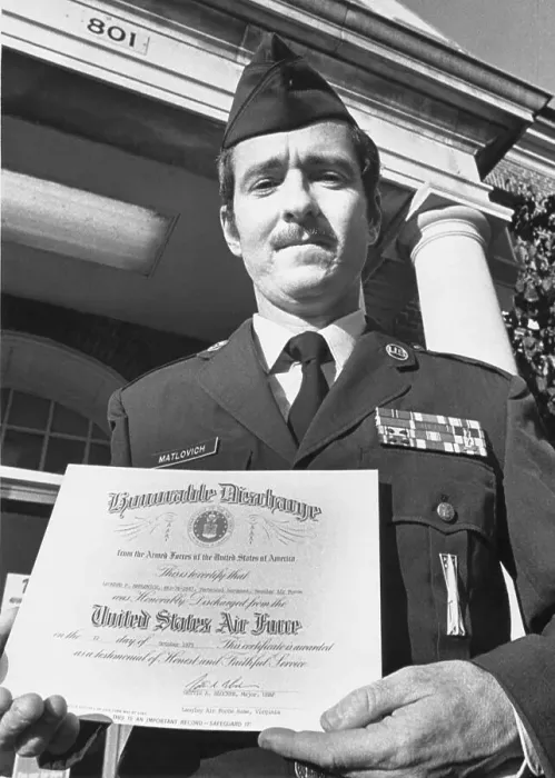 Framed Print : Sgt. Leonard Matlovich Holding Discharge Papers Framed Print : Sgt. Leonard Matlovich Holding Discharge Papers