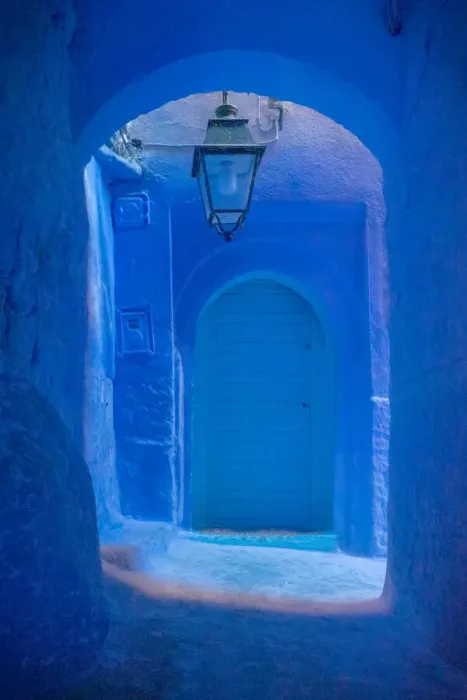 Framed Print : Shades of Blue architecture abstract background, Blue City Chefchaouen, Morocco Framed Print : Shades of Blue architecture abstract background, Blue City Chefchaouen, Morocco