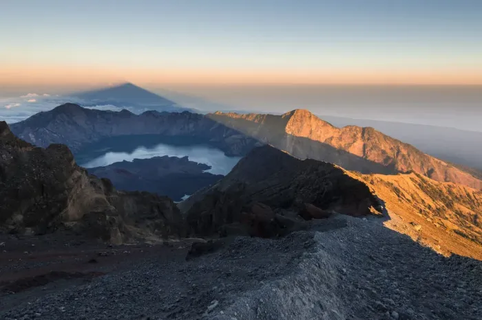 Framed Print : The shadow of Rinjani peak Framed Print : The shadow of Rinjani peak
