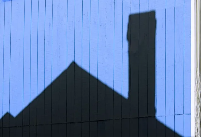 Framed Print : Shadows on Blue Framed Print : Shadows on Blue
